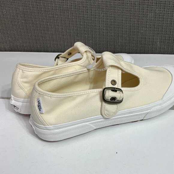 Vans Womens Mary Jane Canvas Slip-On Sneakers Size 8.5 Ivory - Picture 6 of 7